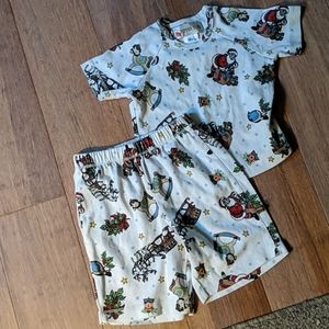 Pepper Toes boutique short pajamas Christmas 18 mo